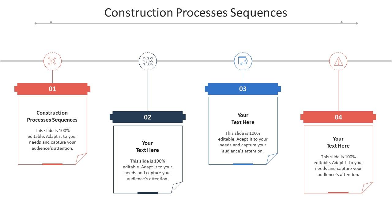 Construction processes sequences ppt powerpoint presentation icon graphics cpb Slide01