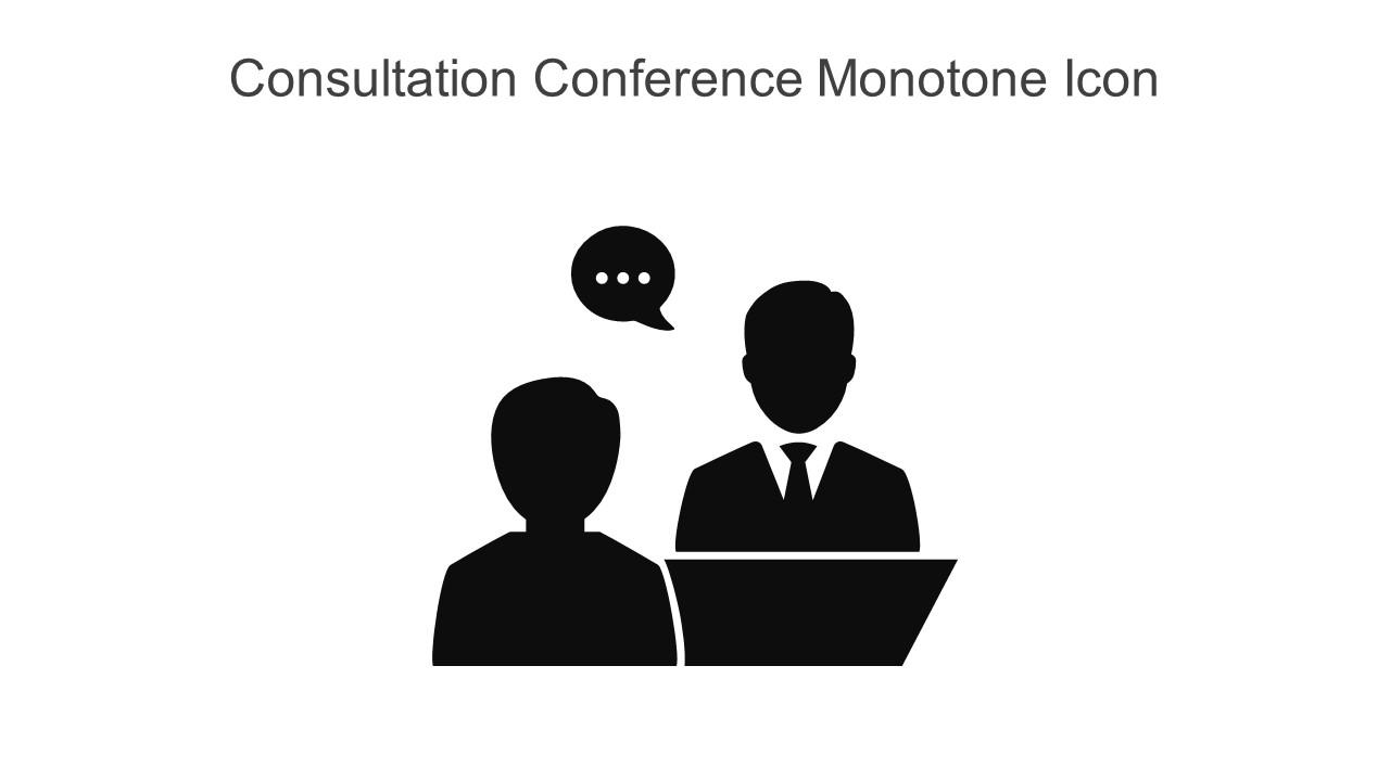 Consultation Conference Monotone Icon In Powerpoint Pptx Png And Editable Eps Format Slide01