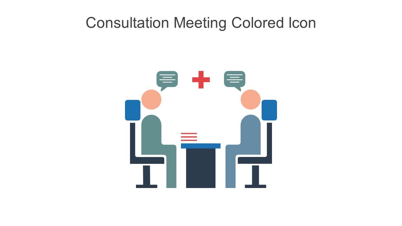 Consultation Meeting Colored Icon In Powerpoint Pptx Png And Editable Eps Format Slide01