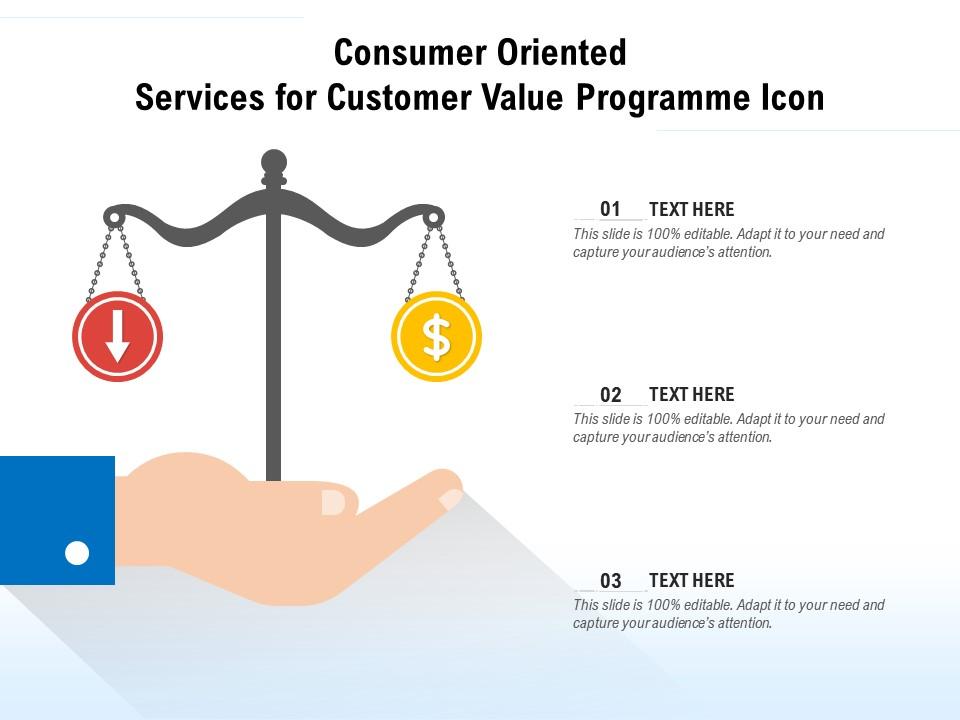 Consumer oriented services for customer value programme icon Slide01