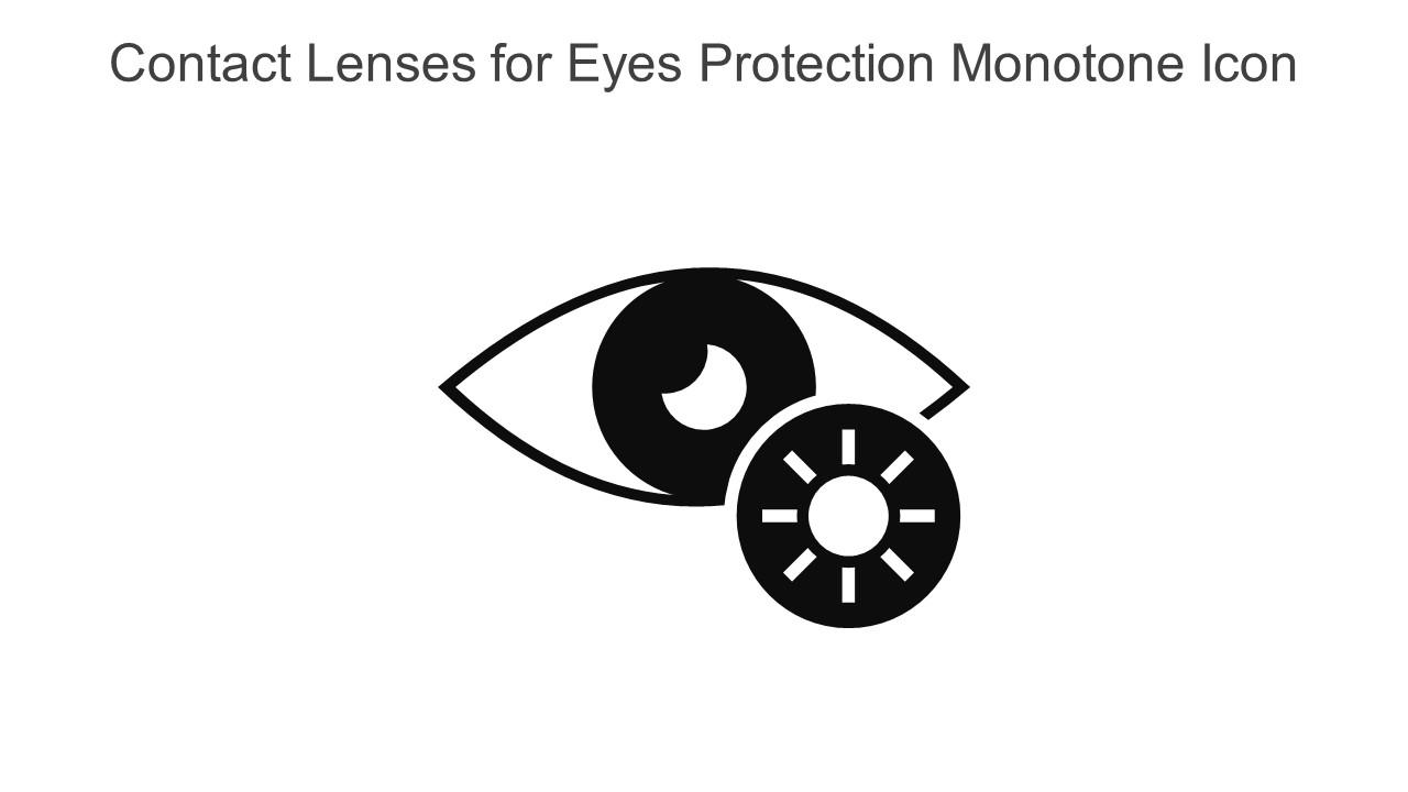 Contact Lenses For Eyes Protection Monotone Icon In Powerpoint Pptx Png And Editable Eps Format