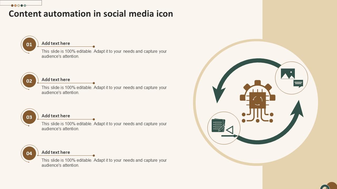 Content Automation In Social Media Icon