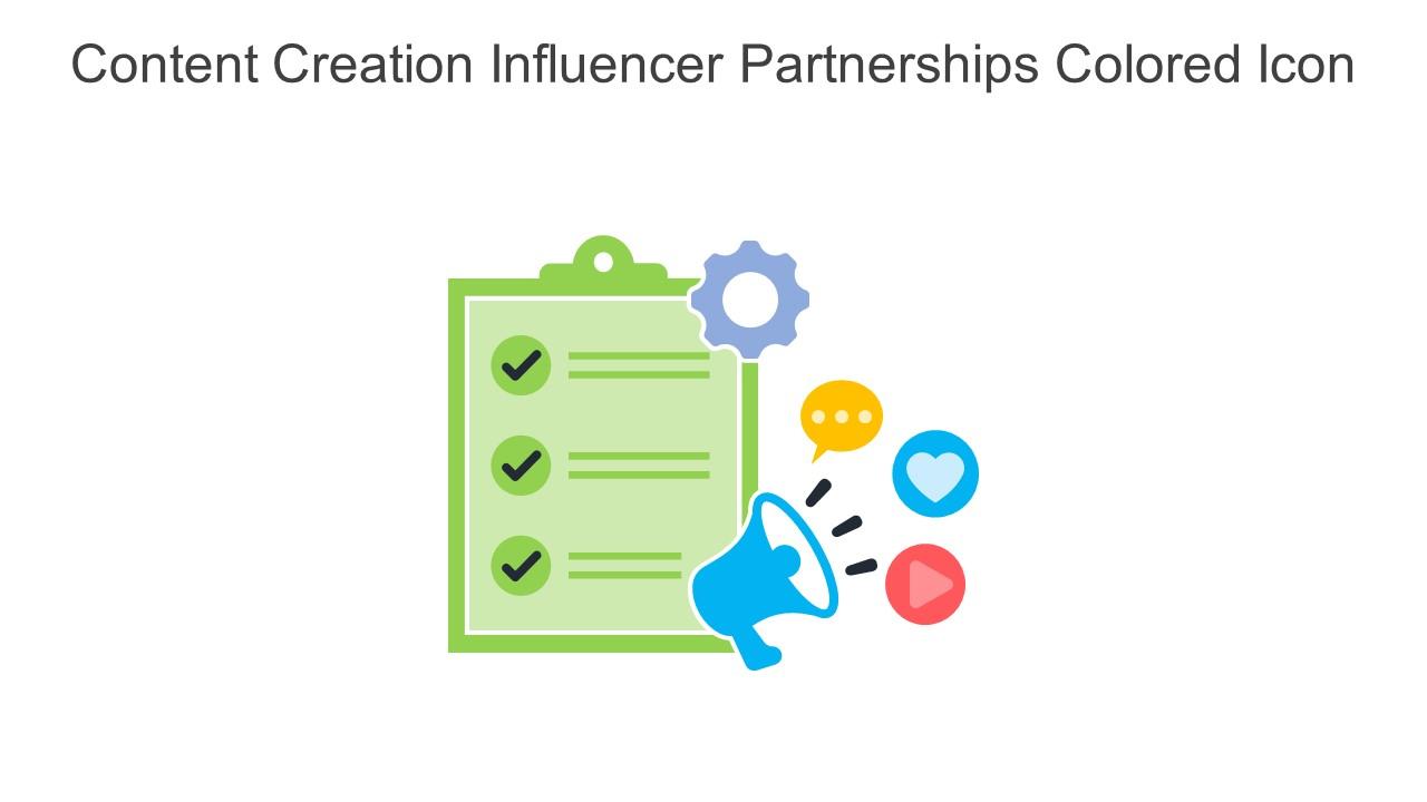 Content Creation Influencer Partnerships Colored Icon In Powerpoint Pptx Png And Editable Eps Format