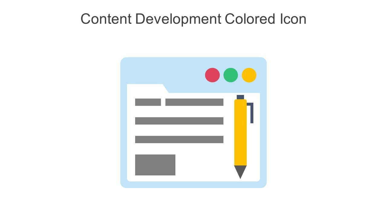 Content Development Colored Icon In Powerpoint Pptx Png And Editable Eps Format Slide01