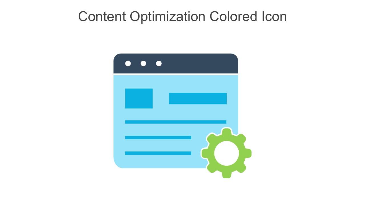 Content Optimization Colored Icon In Powerpoint Pptx Png And Editable Eps Format
