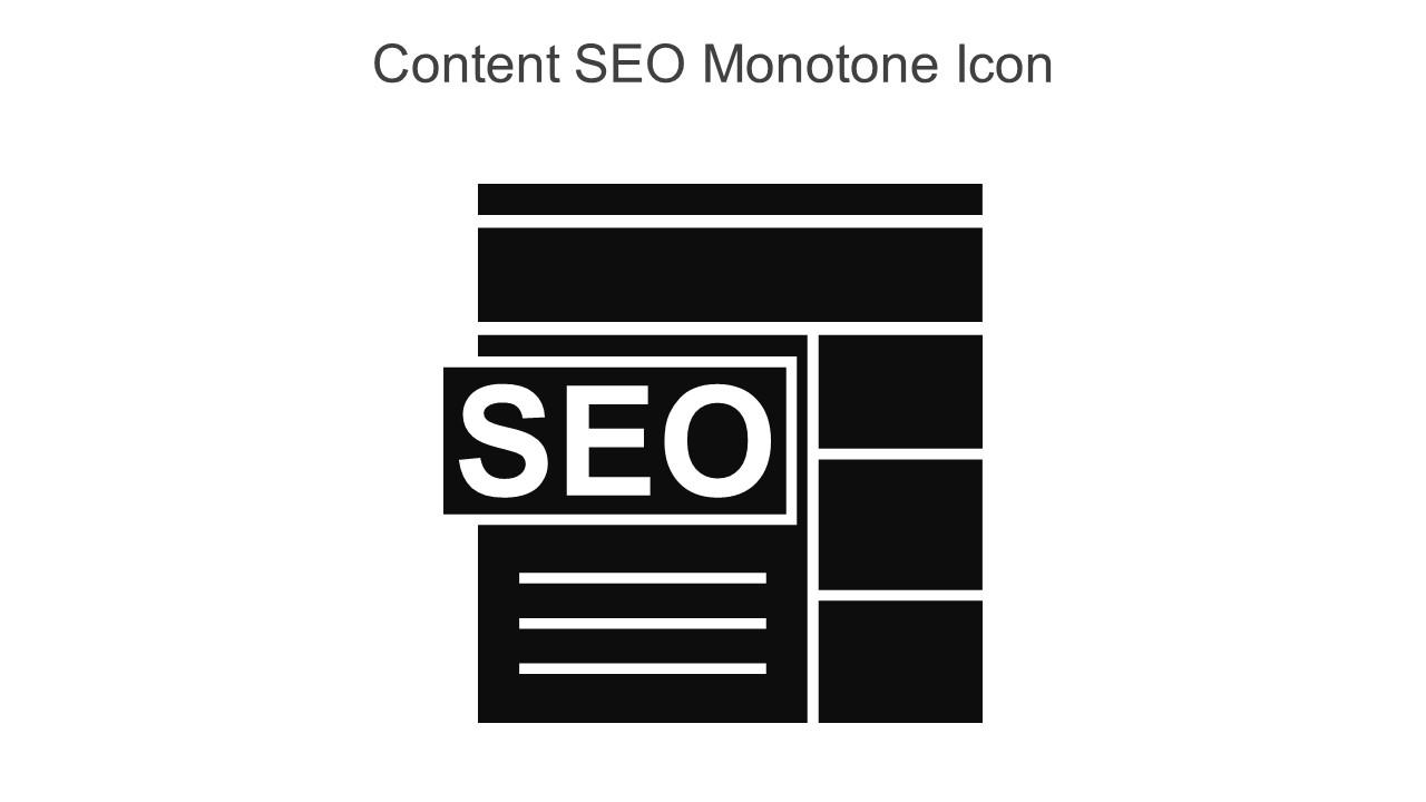 Content SEO Monotone Icon In Powerpoint Pptx Png And Editable Eps Format Slide01