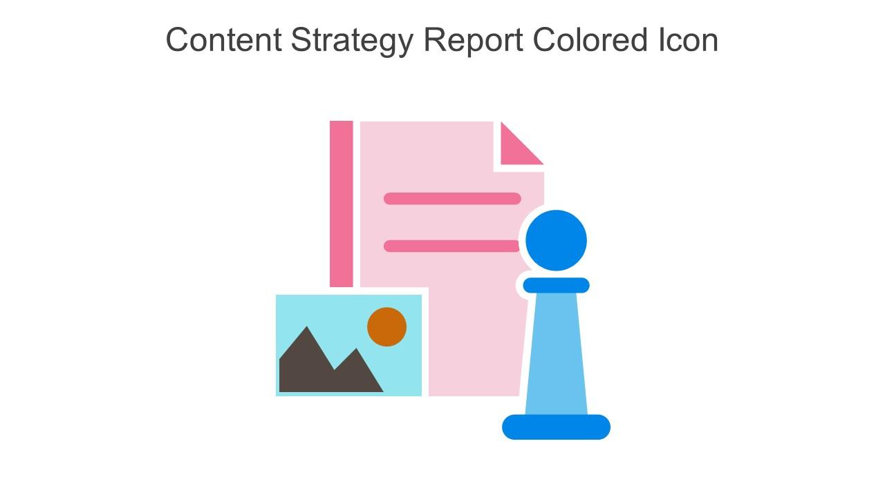 Content Strategy Report Colored Icon In Powerpoint Pptx Png And Editable Eps Format Slide01