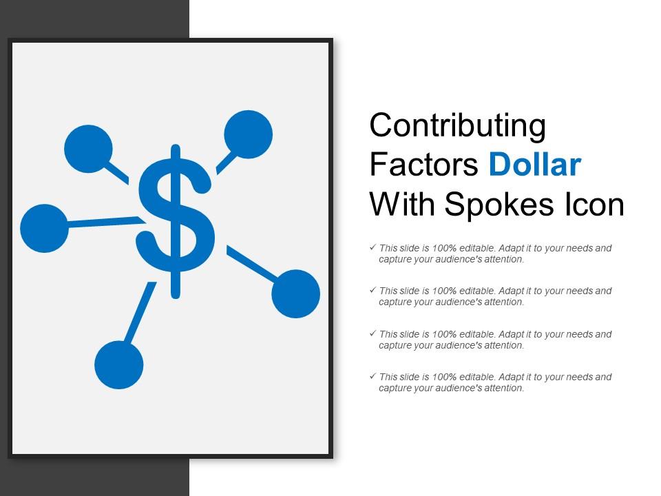 Contributing factors dollar with spokes icon Slide01