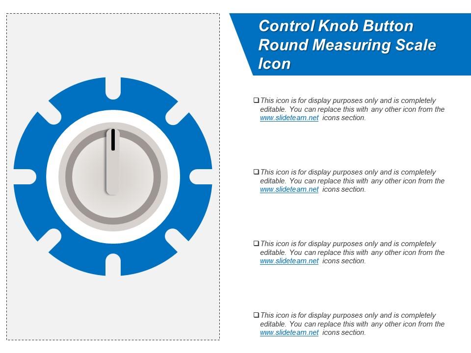 Control knob button round measuring scale icon Slide01