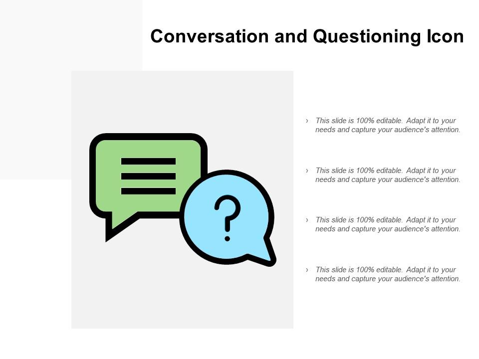 Conversation and questioning icon Slide01