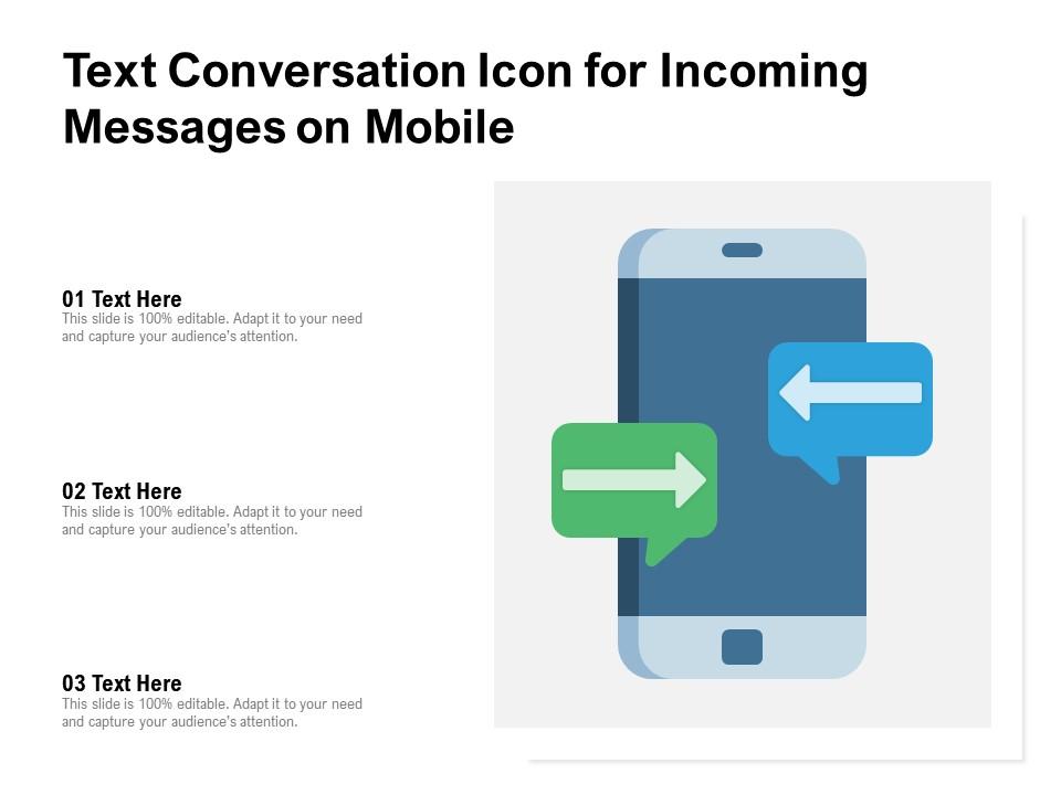 Conversation icon for incoming messages on mobile Slide01