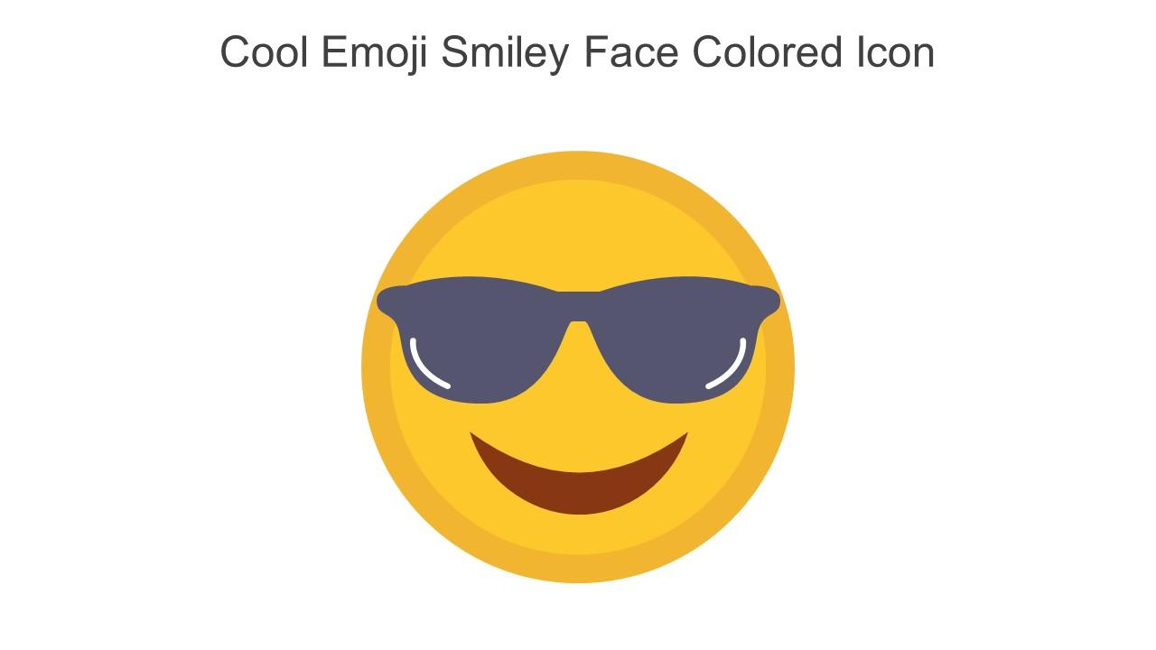 Cool Emoji Smiley Face Colored Icon In Powerpoint Pptx Png And Editable Eps Format