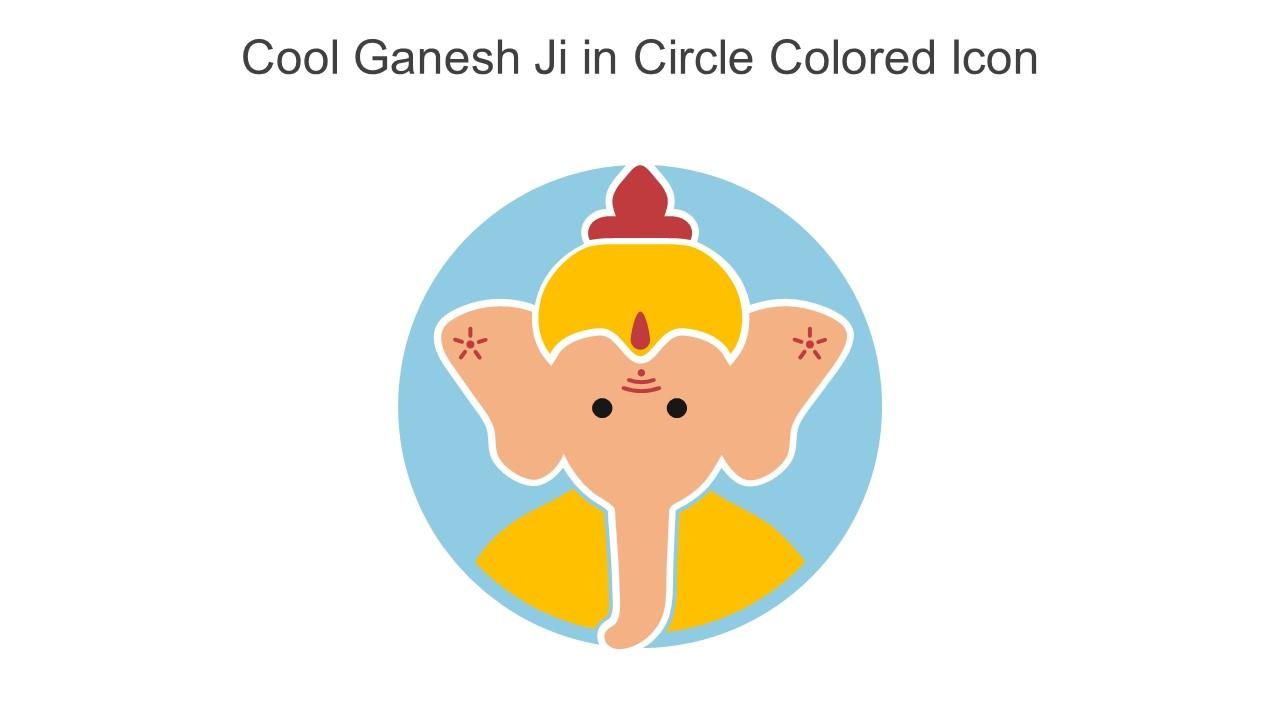 Cool Ganesh Ji In Circle Colored Icon In Powerpoint Pptx Png And Editable Eps Format