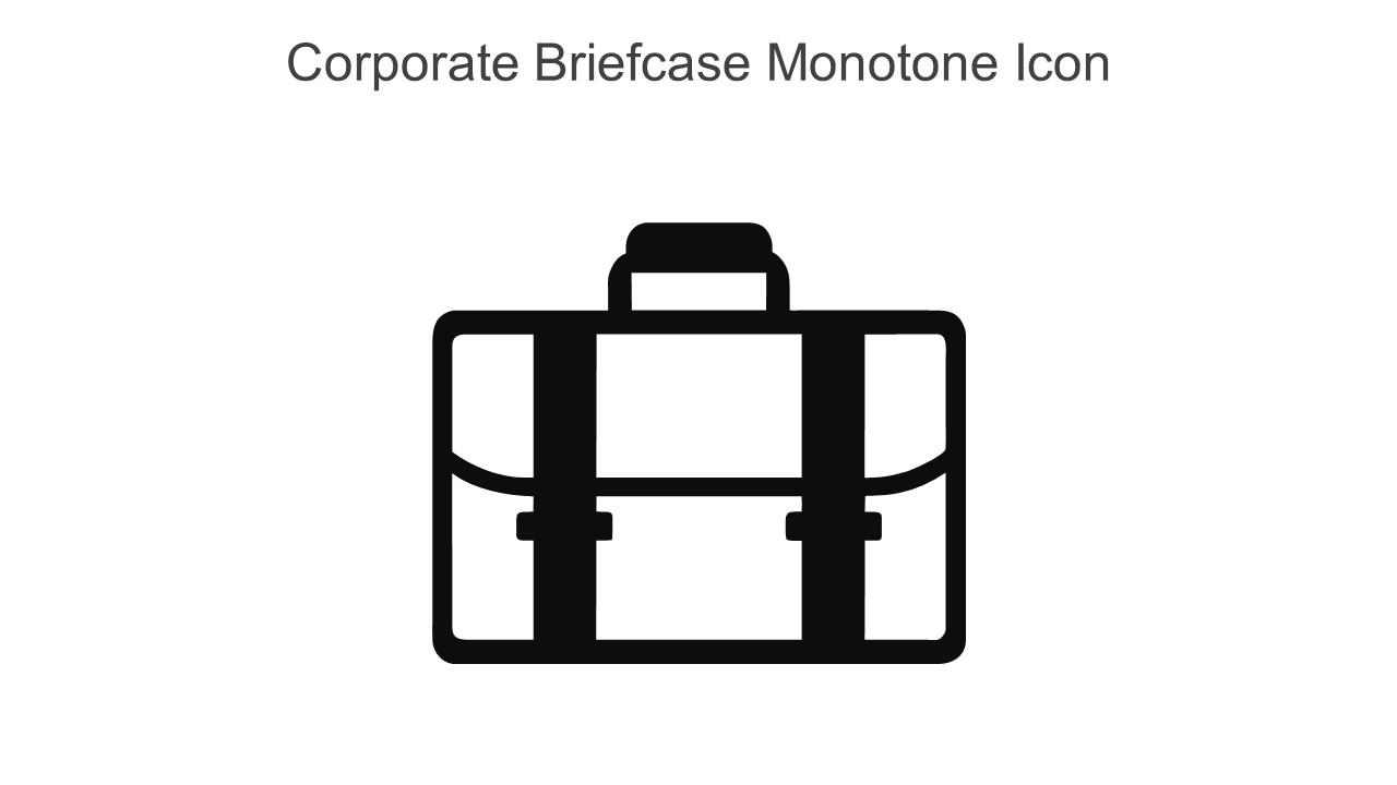 Corporate Briefcase Monotone Icon In Powerpoint Pptx Png And Editable Eps Format