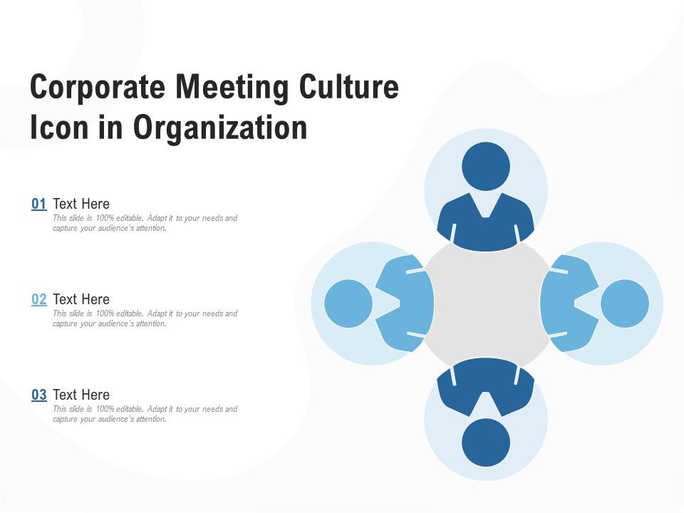Corporate meeting culture icon in organization Slide01
