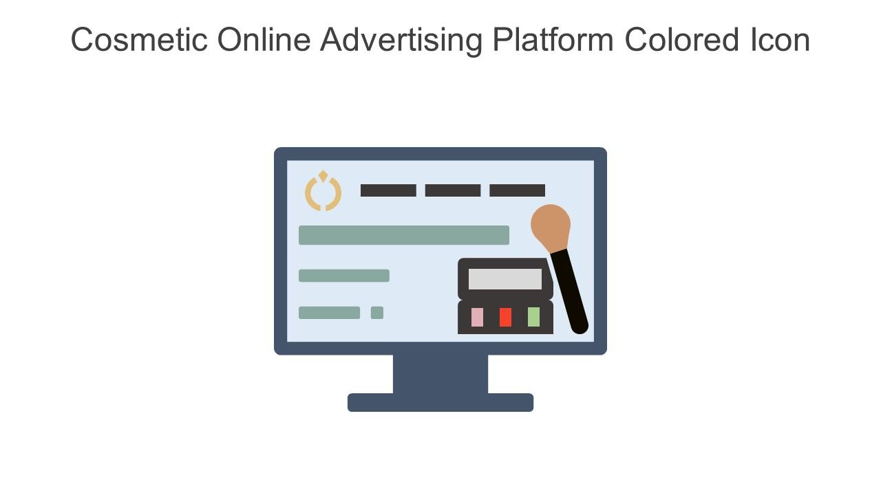 Cosmetic Online Advertising Platform Colored Icon In Powerpoint Pptx Png And Editable Eps Format Slide01