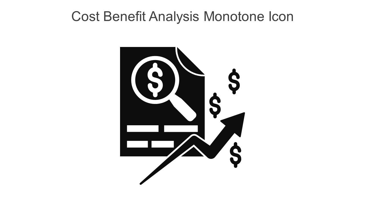Cost Benefit Analysis Monotone Icon In Powerpoint Pptx Png And Editable Eps Format