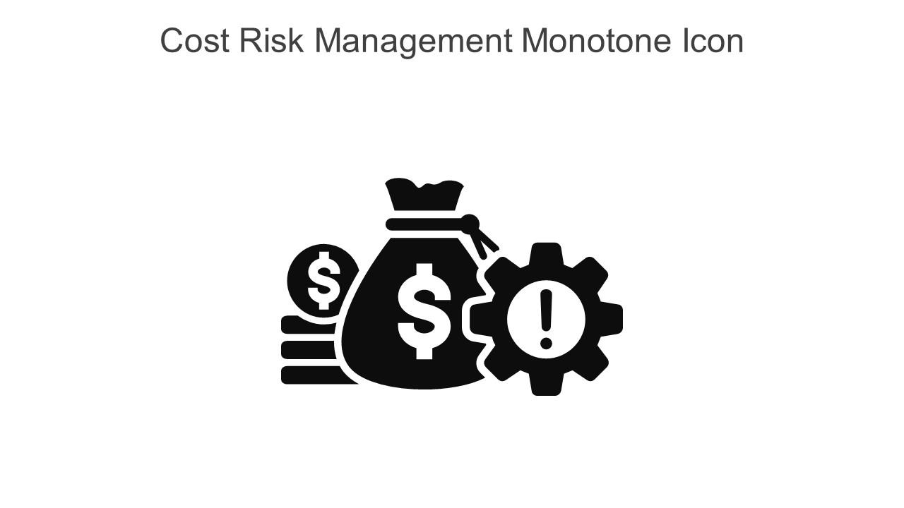 Cost Risk Management Monotone Icon In Powerpoint Pptx Png And Editable Eps Format Slide01
