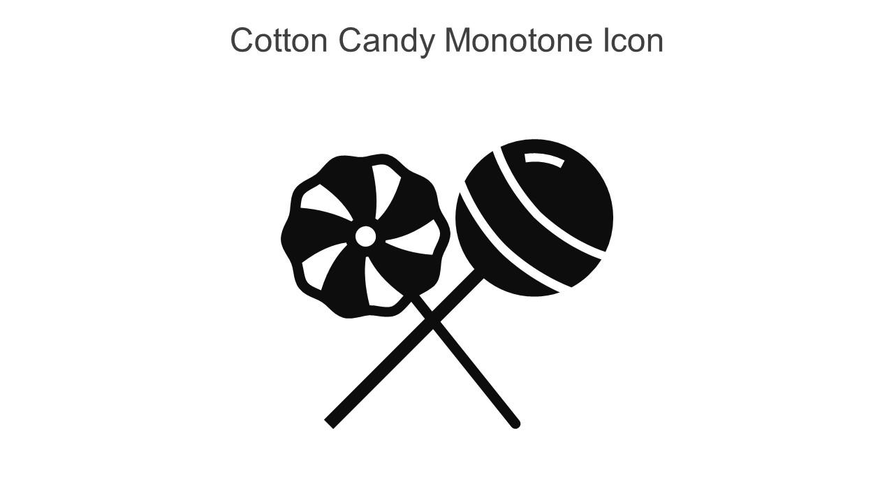 Cotton Candy Monotone Icon In Powerpoint Pptx Png And Editable Eps Format Slide01