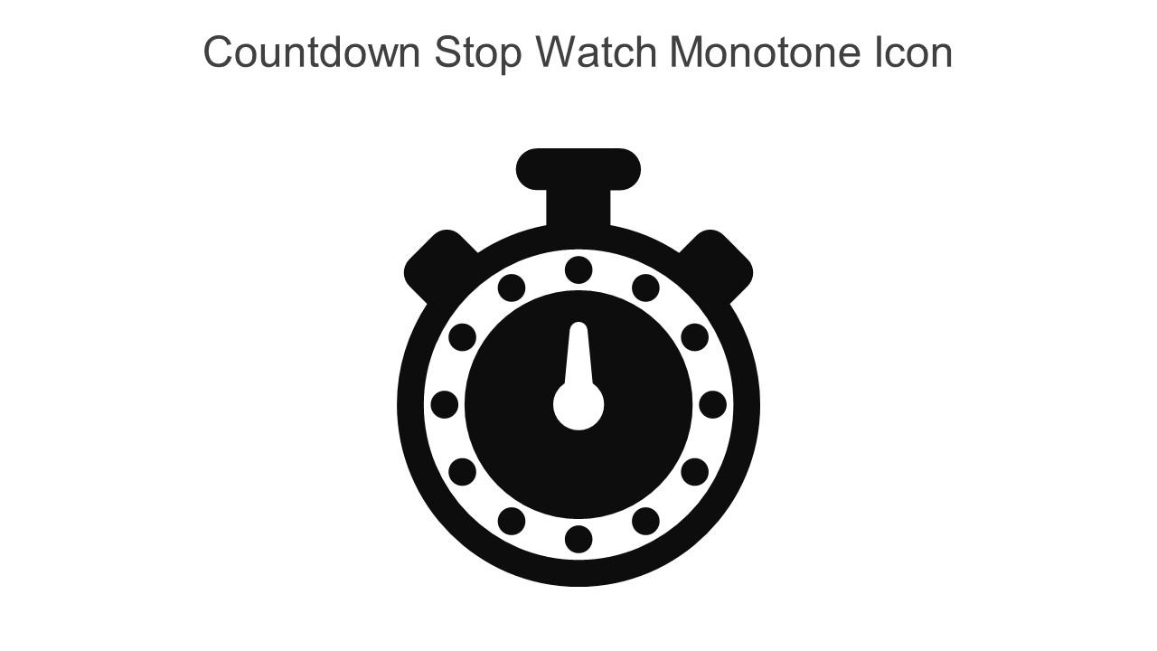 Countdown Stop Watch Monotone Icon In Powerpoint Pptx Png And Editable Eps Format