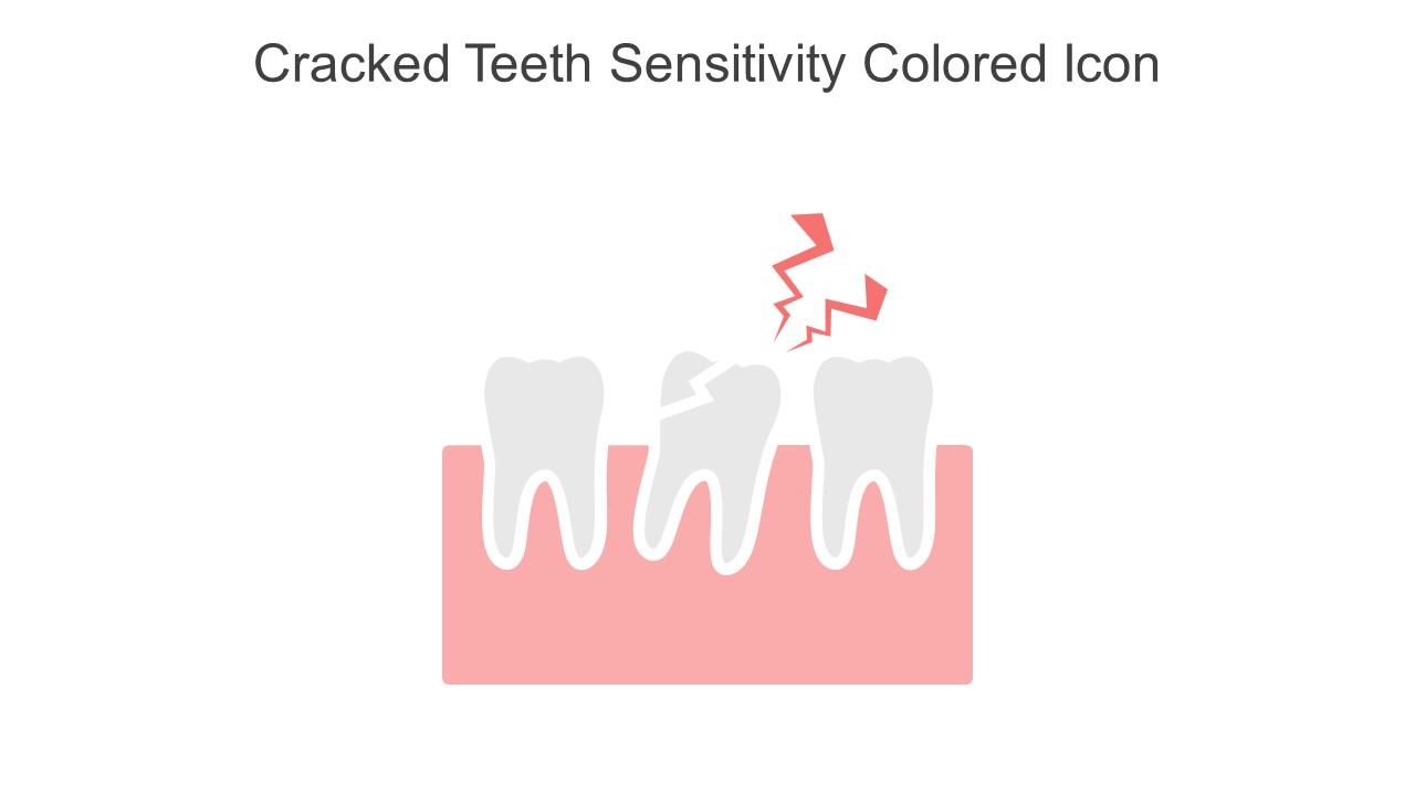 Cracked Teeth Sensitivity Colored Icon In Powerpoint Pptx Png And Editable Eps Format