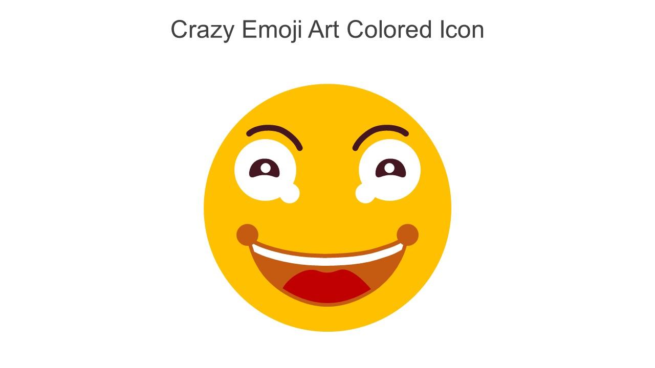 Crazy Emoji Art Colored Icon In Powerpoint Pptx Png And Editable Eps Format