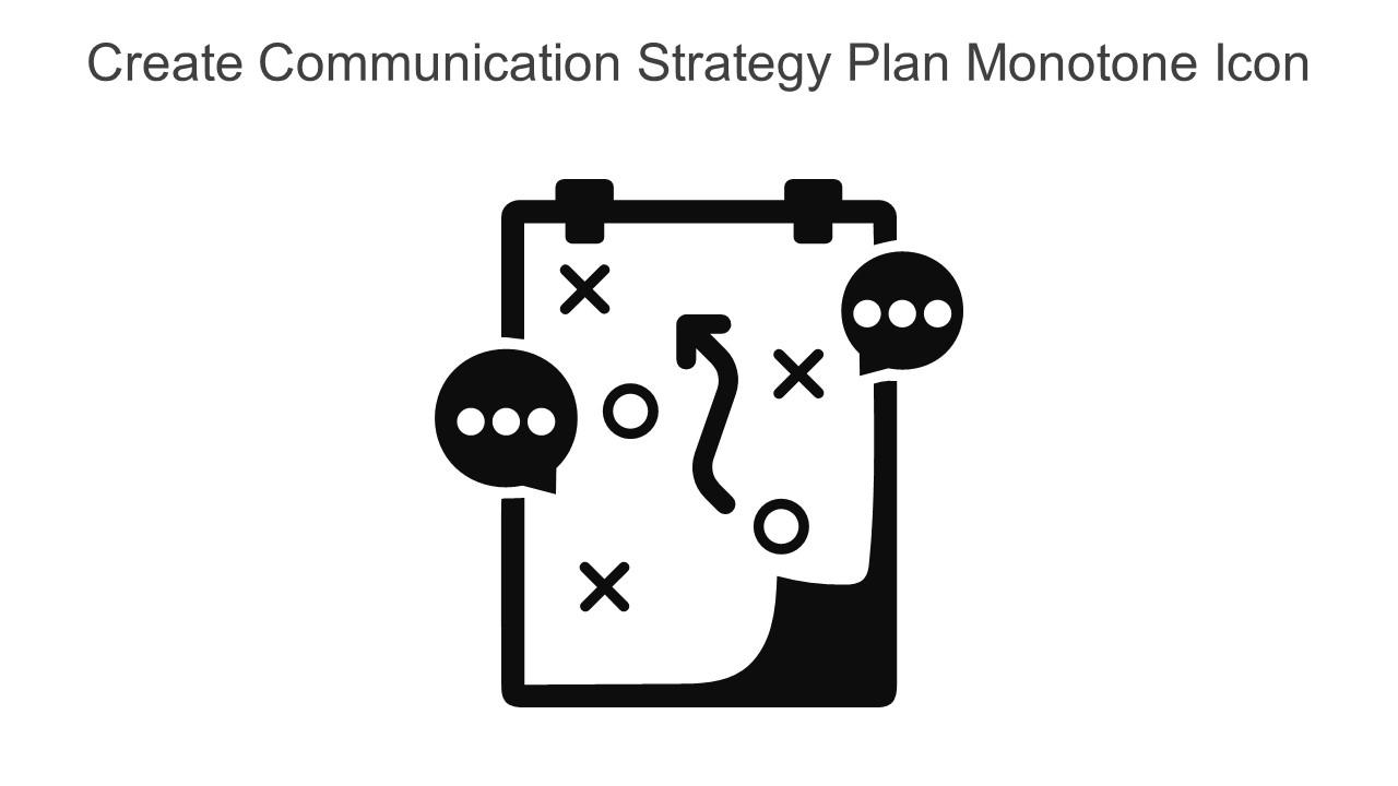 Create Communication Strategy Plan Monotone Icon In Powerpoint Pptx Png And Editable Eps Format Slide01