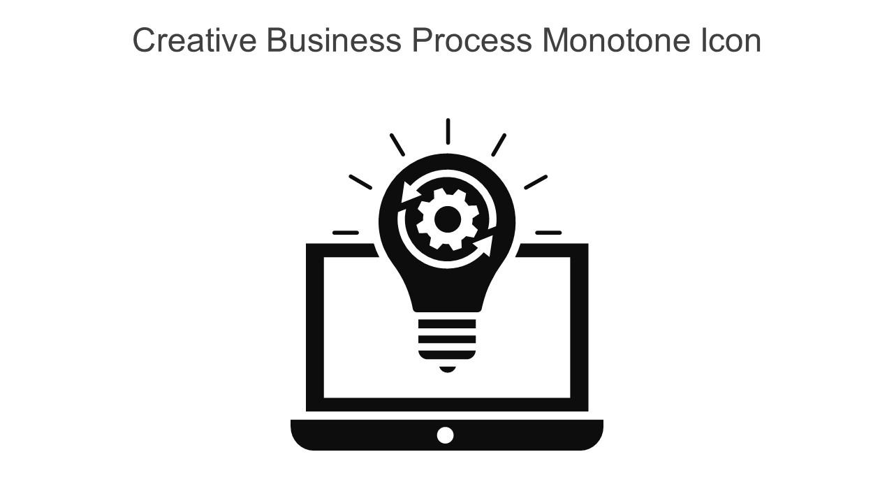 Creative Business Process Monotone Icon In Powerpoint Pptx Png And Editable Eps Format