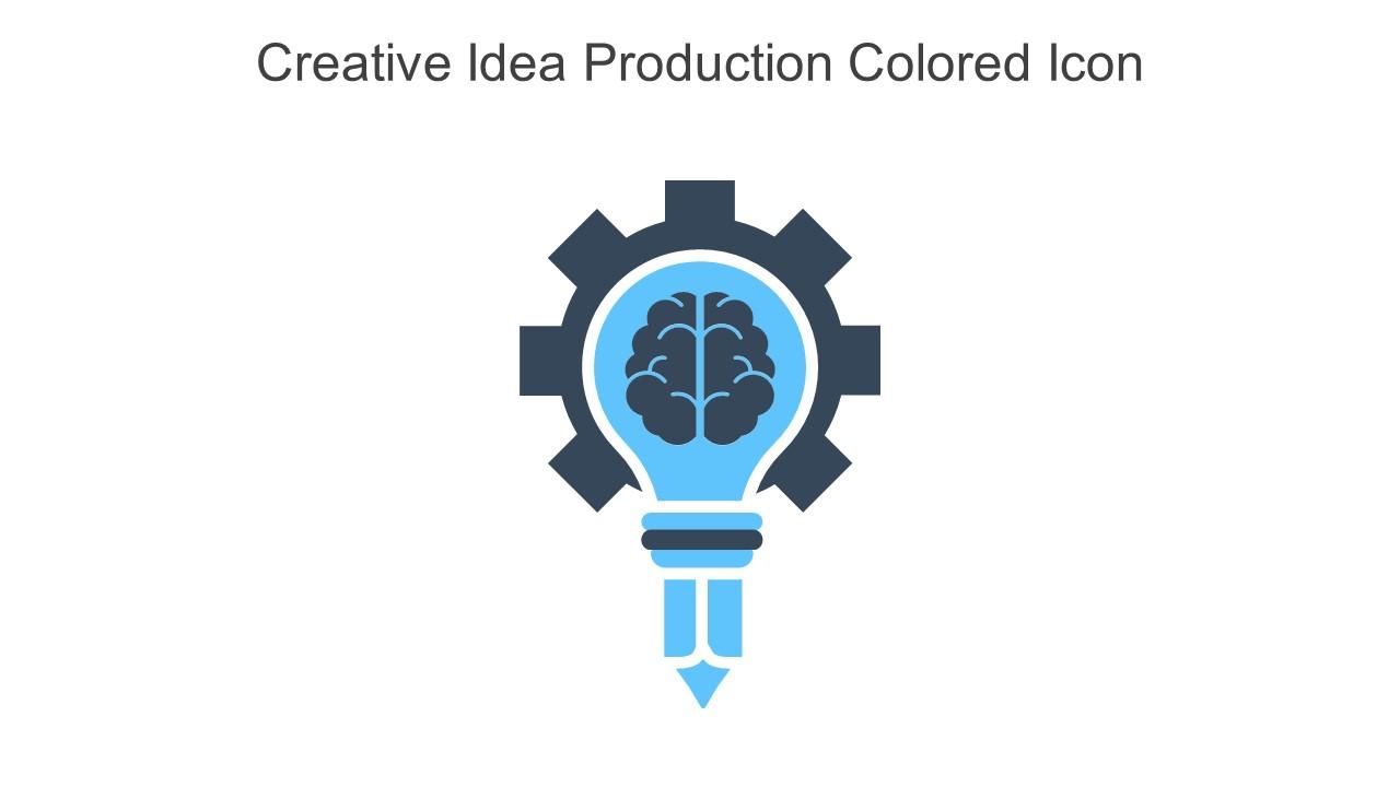 Creative Idea Production Colored Icon In Powerpoint Pptx Png And Editable Eps Format