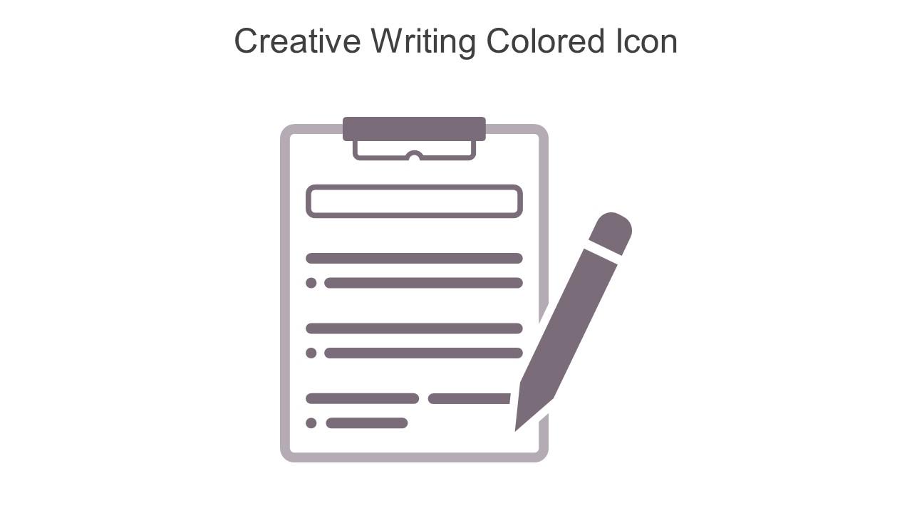 Creative Writing Colored Icon In Powerpoint Pptx Png And Editable Eps Format
