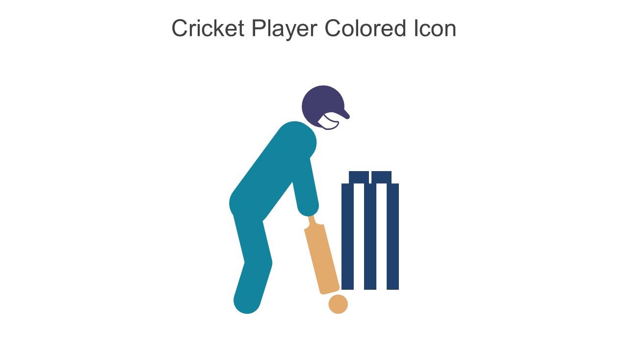 Cricket Player Colored Icon In Powerpoint Pptx Png And Editable Eps Format Slide01
