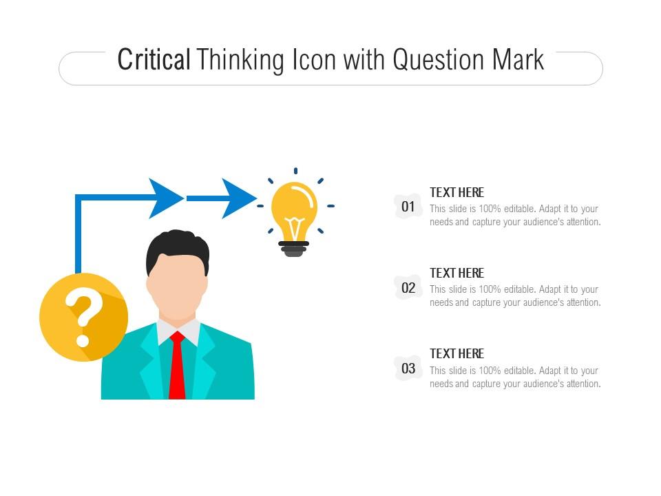 Critical thinking icon with question mark Slide01