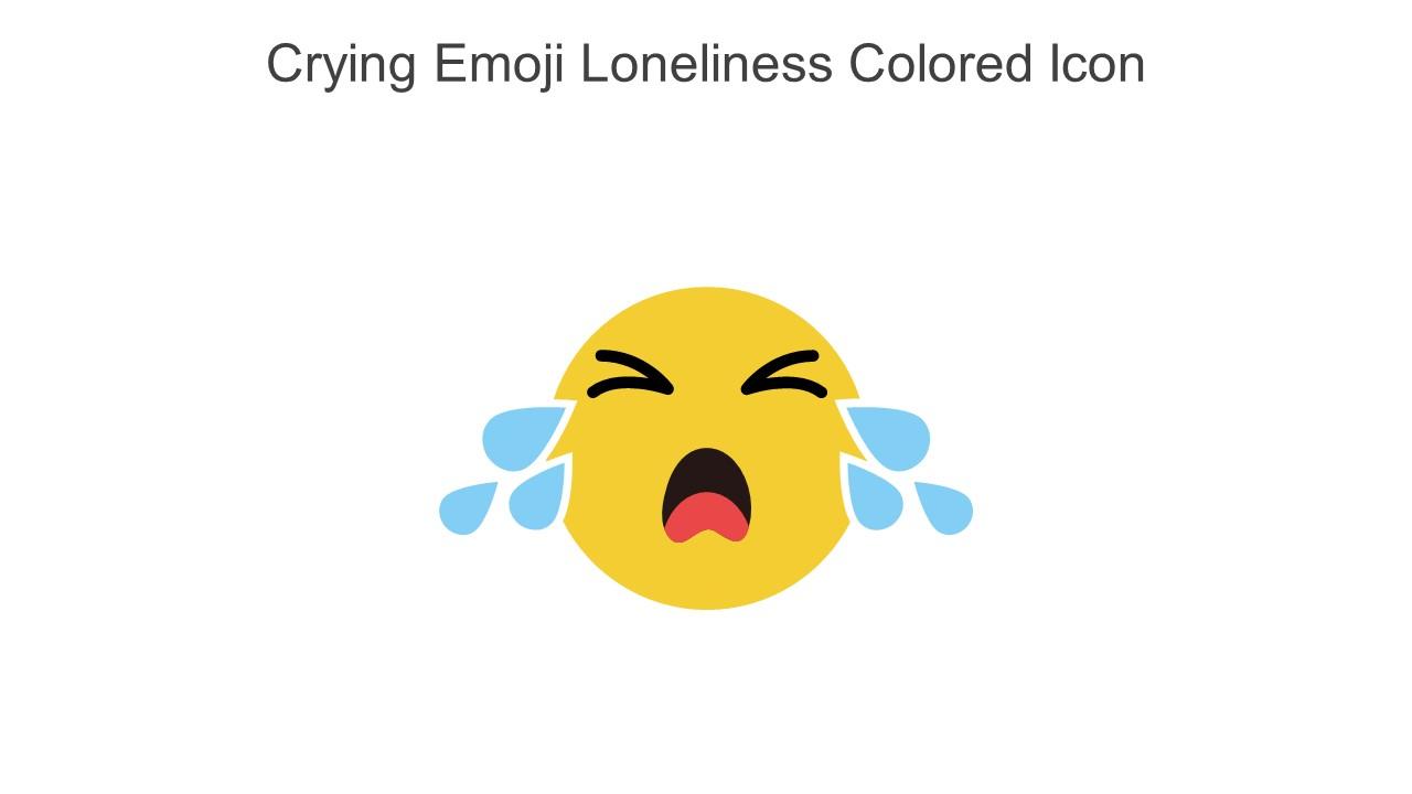 Crying Emoji Loneliness Colored Icon In Powerpoint Pptx Png And Editable Eps Format