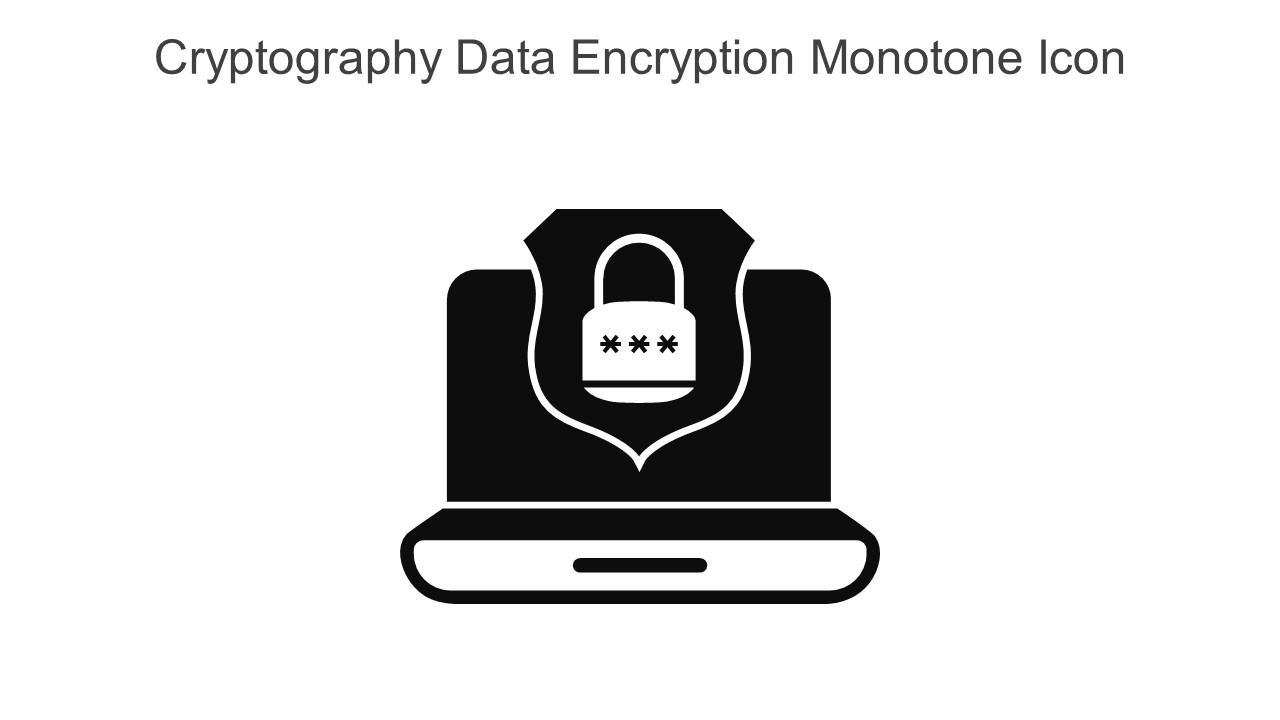 Cryptography Data Encryption Monotone Icon In Powerpoint Pptx Png And Editable Eps Format