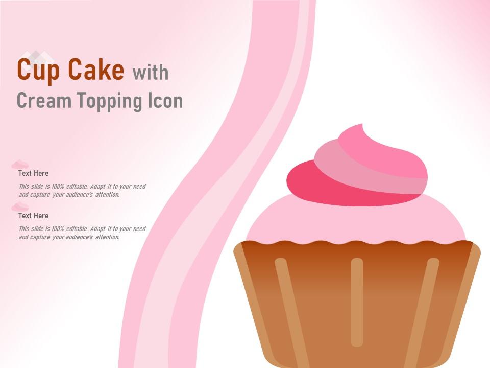 Cup cake with cream topping icon Slide01