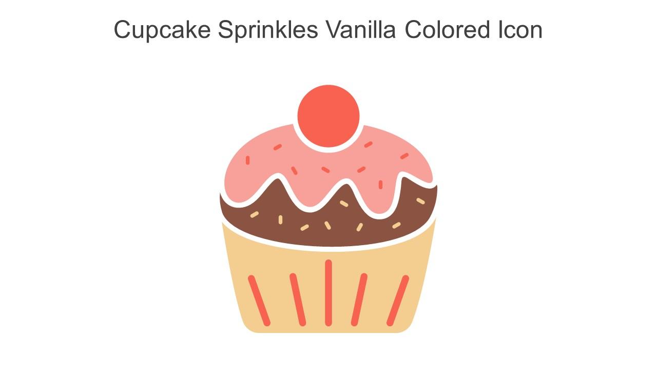 Cupcake Sprinkles Vanilla Colored Icon In Powerpoint Pptx Png And Editable Eps Format