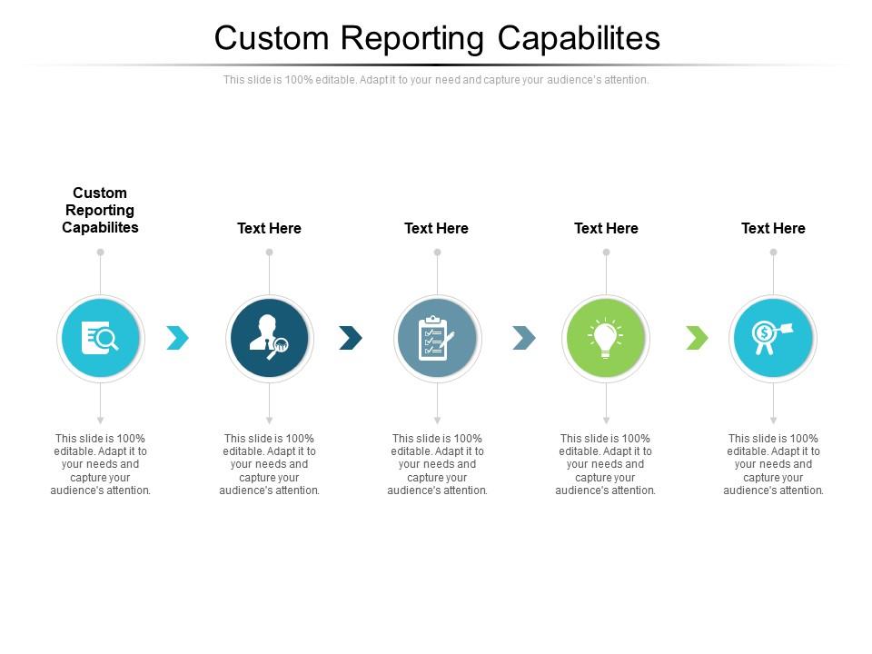 Custom reporting capabilites ppt powerpoint presentation icon design templates cpb Slide01
