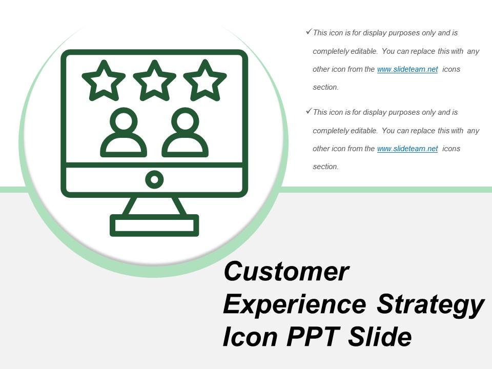 Customer experience strategy icon ppt slide Slide01