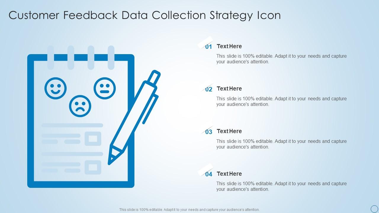 Customer Feedback Data Collection Strategy Icon Slide01