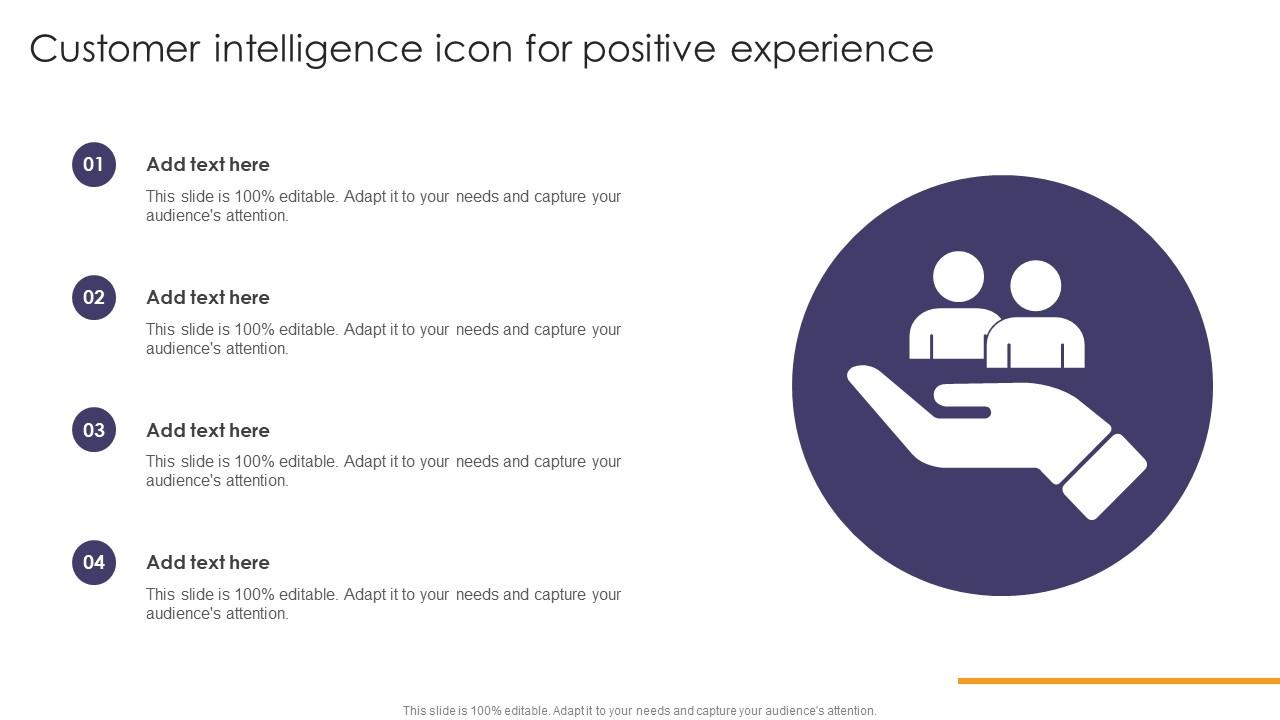 Customer Intelligence Icon For Positive Experience Slide01