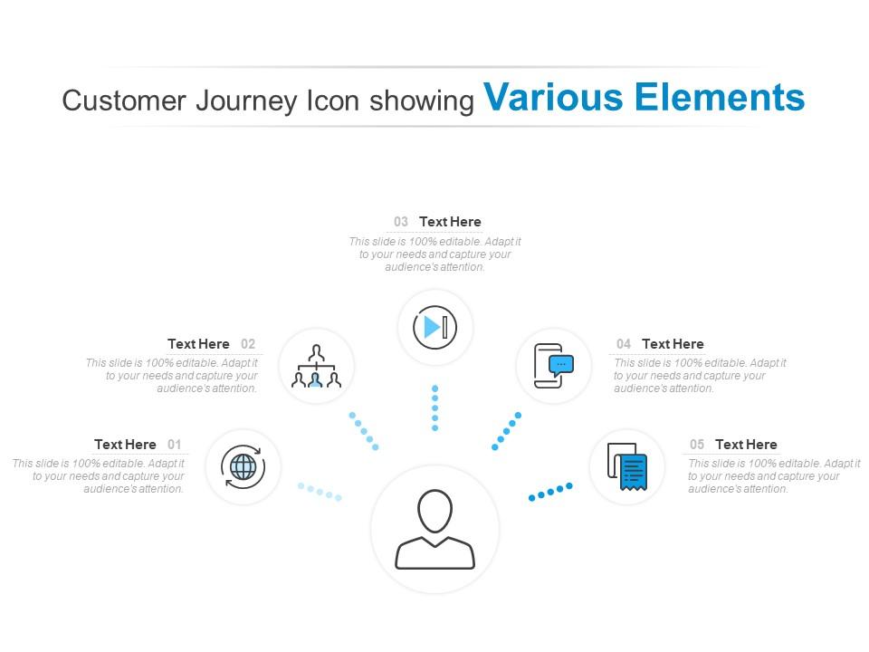 Customer journey icon showing various elements Slide01