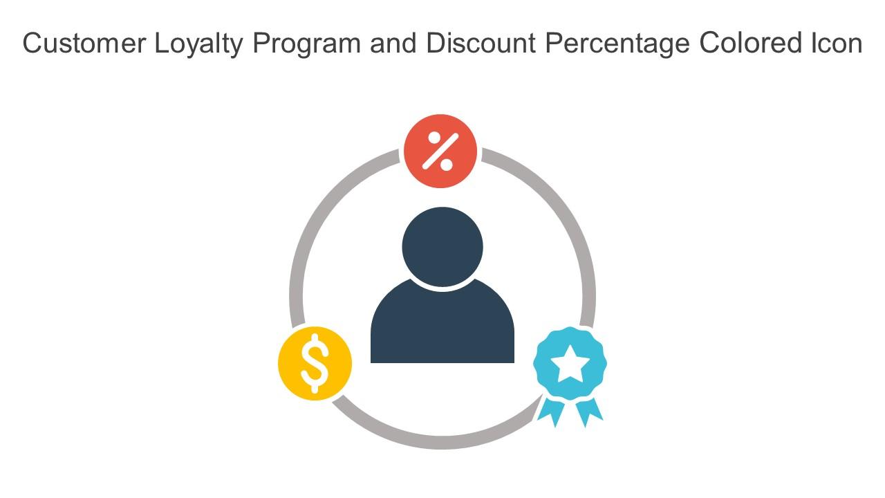 Customer Loyalty Program And Discount Percentage Colored Icon In Powerpoint Pptx Png And Editable Eps Format Slide01
