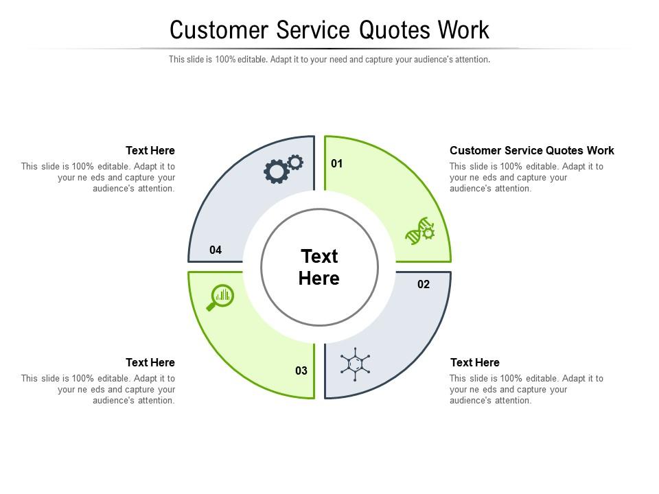 Customer service quotes work ppt powerpoint presentation icon example cpb Slide01