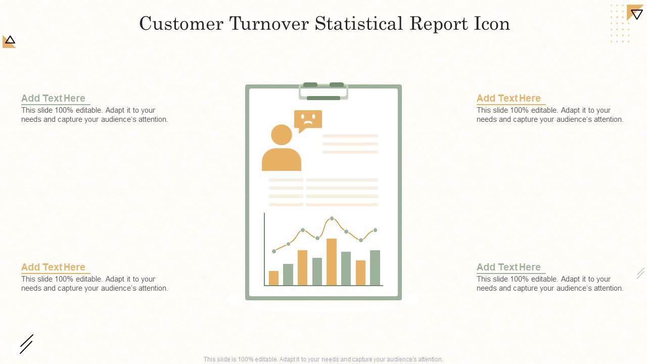 Customer Turnover Statistical Report Icon Slide01