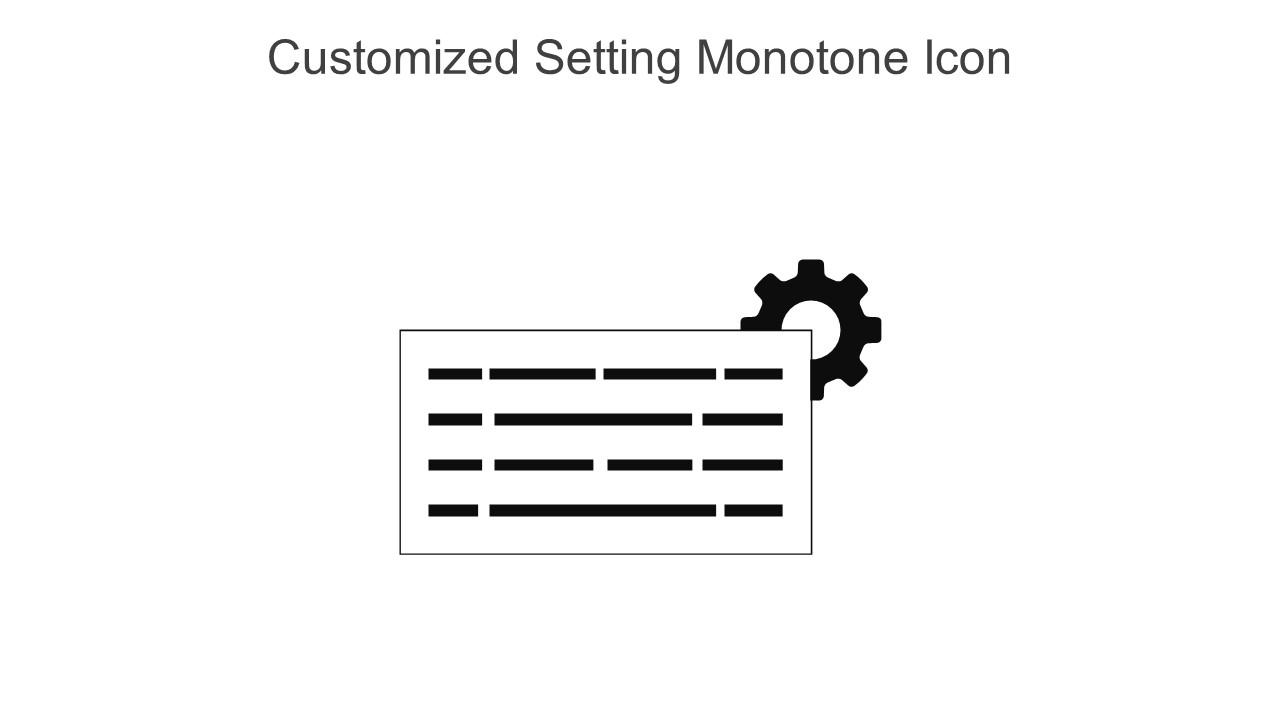 Customized Setting Monotone Icon In Powerpoint Pptx Png And Editable Eps Format