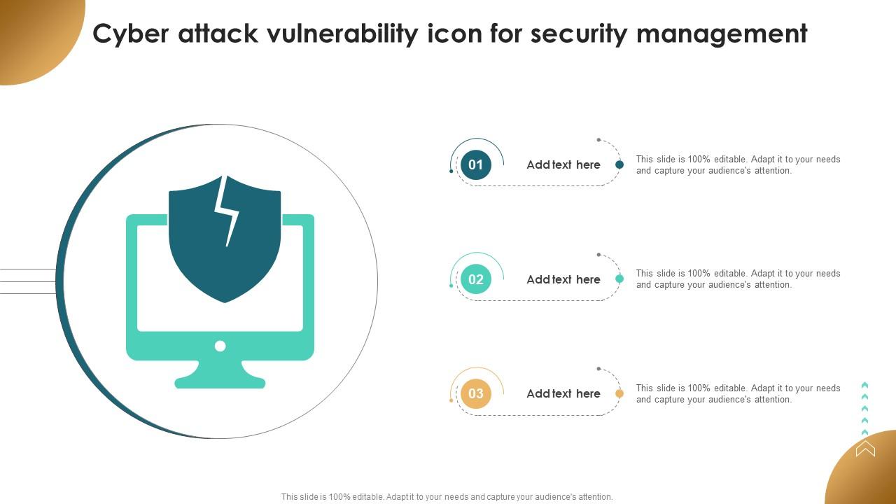 Cyber Attack Vulnerability Icon For Security Management