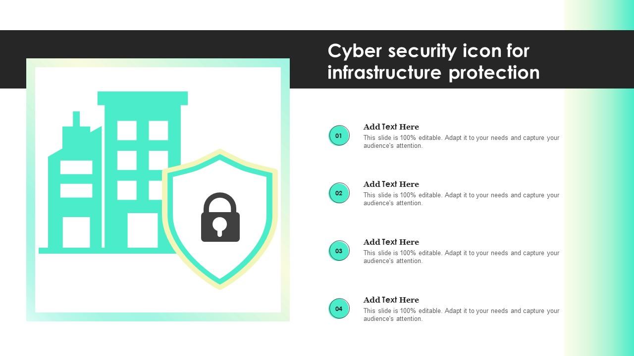 Cyber Security Icon For Infrastructure Protection