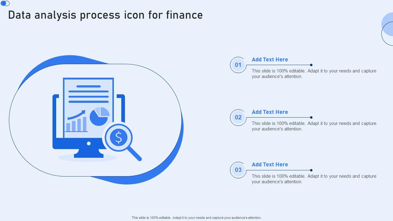Data Analysis Process Icon For Finance