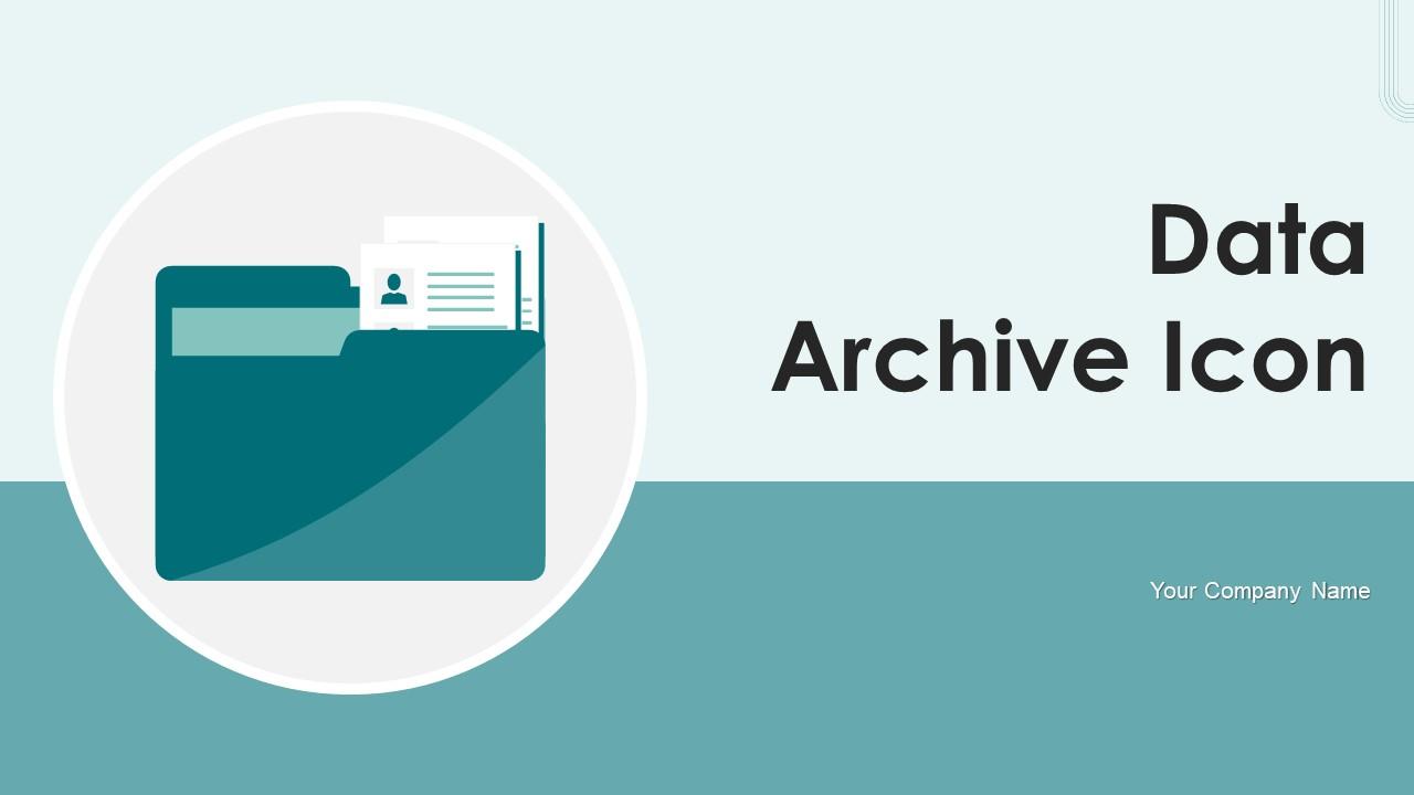 Data Archive Icon Powerpoint PPT Template Bundles Slide01