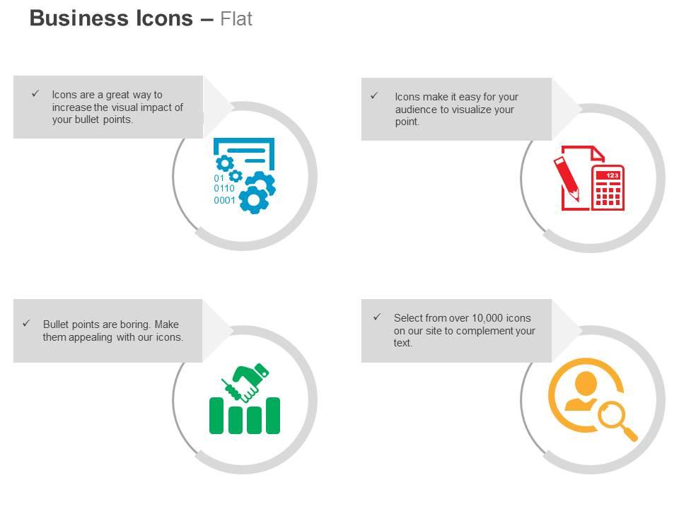 Data management interface paper pencil calculator business deal seo business ppt icons graphics Slide01